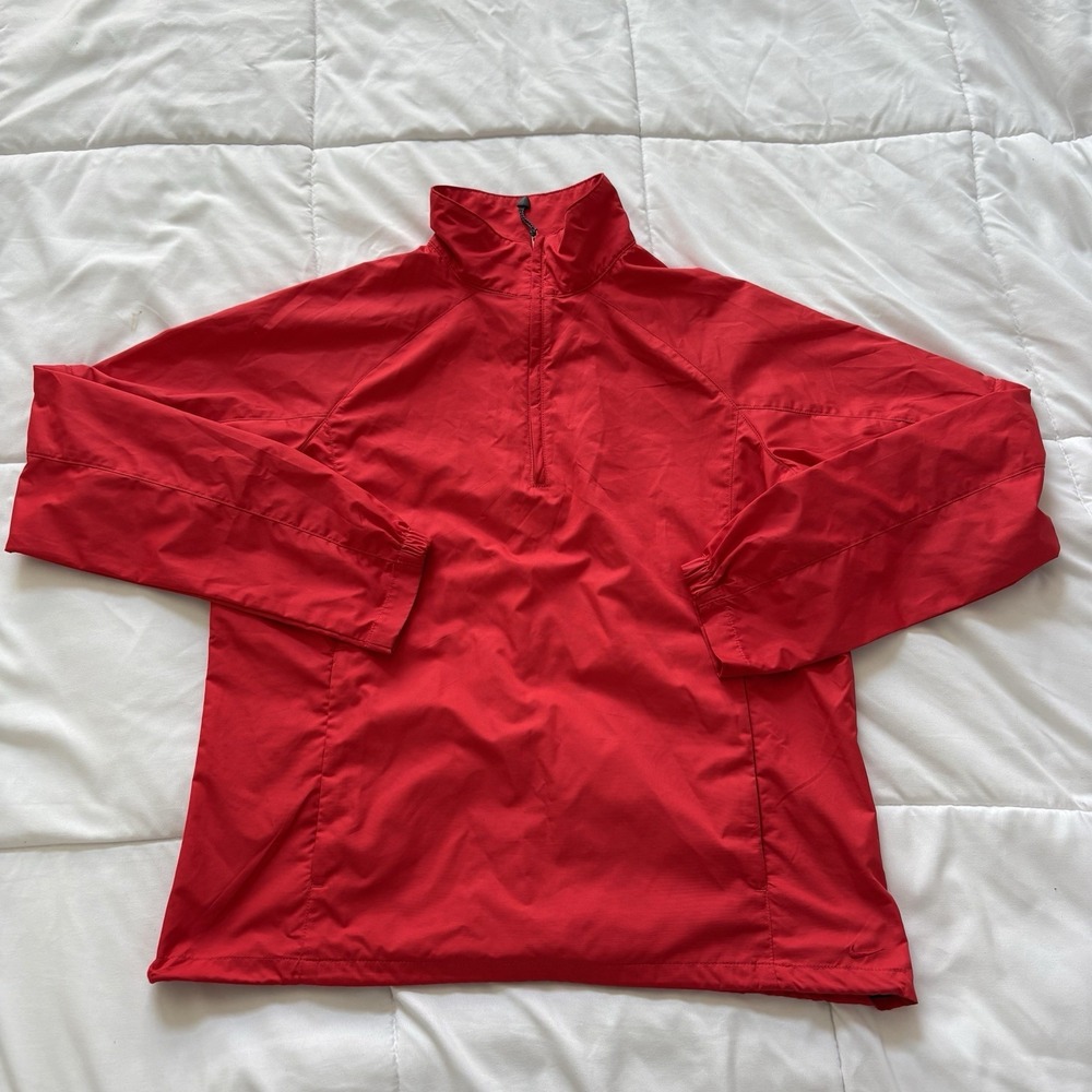 Vintage 90s Y2K Nike Golf Windbreaker Jacket Womens Small Red Tennis Preppy City